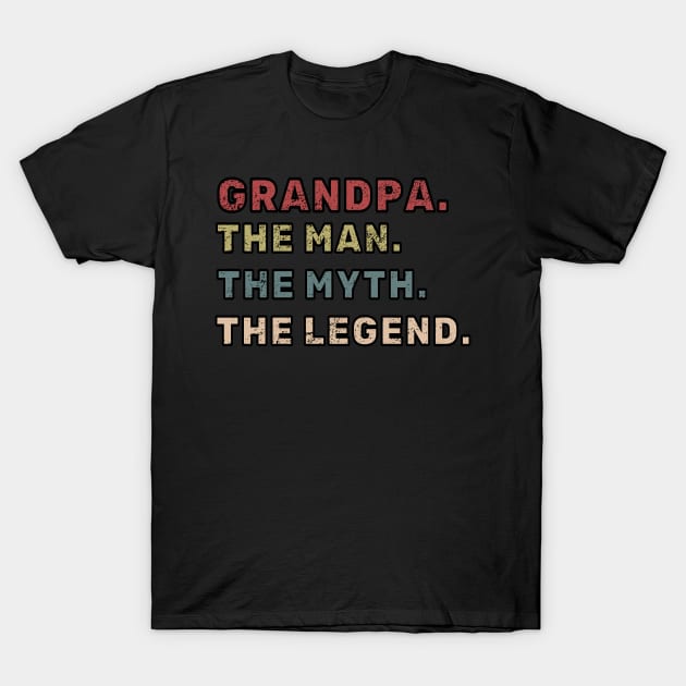 Grandpa The Man The Myth The Legend Father Gift T-Shirt T-Shirt by Aliaksandr